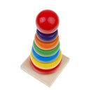 Wooden Children Educational Stacking Toy Rainbow Tower