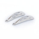 Women Girls Ladies Metal Snap Clips Hair Bows Head Wear Hair Accessory Silver Pack Of 50PCS 30mm