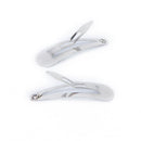 Women Girls Ladies Metal Snap Clips Hair Bows Head Wear Hair Accessory Silver Pack Of 50PCS 30mm
