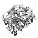 Women Girls Ladies Metal Snap Clips Hair Bows Head Wear Hair Accessory Silver Pack Of 50PCS 30mm