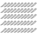 Women Girls Ladies Metal Snap Clips Hair Bows Head Wear Hair Accessory Silver Pack Of 50PCS 40mm