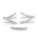 Women Girls Ladies Metal Snap Clips Hair Bows Head Wear Hair Accessory Silver Pack Of 50PCS 40mm