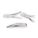 Women Girls Ladies Metal Snap Clips Hair Bows Head Wear Hair Accessory Silver Pack Of 50PCS 40mm