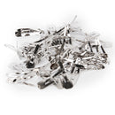 Women Girls Ladies Metal Snap Clips Hair Bows Head Wear Hair Accessory Silver Pack Of 50PCS 40mm