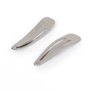 Women Girls Ladies Metal Snap Clips Hair Bows Head Wear Hair Accessory Silver Pack Of 50PCS 40mm