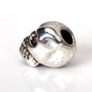 10pcs Antique Silver Metal Skull Spacer Beads Fit DIY Charm Bracelet 3.9mm Hole