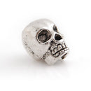10pcs Antique Silver Metal Skull Spacer Beads Fit DIY Charm Bracelet 3.9mm Hole