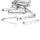 Brooch Back Safety Bar Pins For Brooch Pin Badge 32mm Pack Of 50PCS