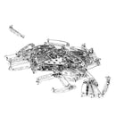50pcs 25mm Brooch Backs Safety Pins Silver Bar Back Catch Findings 3 Holes