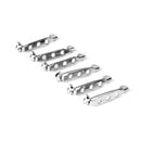 50pcs 25mm Brooch Backs Safety Pins Silver Bar Back Catch Findings 3 Holes