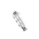 50pcs 25mm Brooch Backs Safety Pins Silver Bar Back Catch Findings 3 Holes