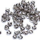 Free Ship 100pcs 6mm Silver Round Studs Spots Nailheads Clothes Bracelet Decor