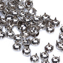 Free Ship 100pcs 6mm Silver Round Studs Spots Nailheads Clothes Bracelet Decor