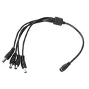 For CCTV Camera 4 Channel Cable Splitter DC 1 Female to 4 Male 5.5x2.1mm