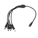 For CCTV Camera 4 Channel Cable Splitter DC 1 Female to 4 Male 5.5x2.1mm