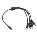 For CCTV Camera 4 Channel Cable Splitter DC 1 Female to 4 Male 5.5x2.1mm