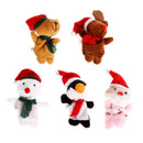5 pcs Animal Finger Puppets w/ Christmas Hat