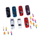 100 MIX Painted Model Railway Park Street Passenger People Figures N Scale 1:150