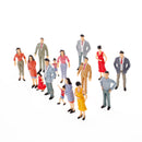 100 MIX Painted Model Railway Park Street Passenger People Figures N Scale 1:150