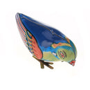 Retro Style Wind Up Blue Bird Toy Pecking Song