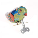 Retro Style Wind Up Blue Bird Toy Pecking Song