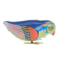 Retro Style Wind Up Blue Bird Toy Pecking Song