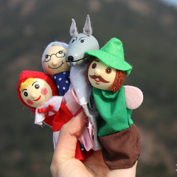 1 Set of 4PCS Finger Puppets Kids Preschoolers Toddlers Hand Eye Coordination Educational Party Favor Toy Gift