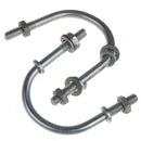Set Of RP-SMA Connector 2400WHz Frequency 50 Ohm Impedance Antenna With Mounting Kit Silver
