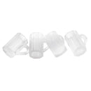 4 Doll House Miniature Transparent Beer Mugs Cup w/ Handle Kitchen Accessory