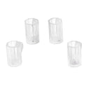 4 Doll House Miniature Transparent Beer Mugs Cup w/ Handle Kitchen Accessory