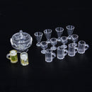 Dollhouse Miniature Transparent Plastic Dessert Pot Pastry Plate
