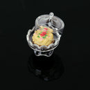 Dollhouse Miniature Transparent Plastic Dessert Pot Pastry Plate