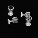 4pc Goblet Red Wine Cups Dolls House Miniature Dining Room Kitchen Accessory