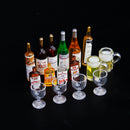 4pc Goblet Red Wine Cups Dolls House Miniature Dining Room Kitchen Accessory