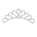 Women Girls Ladies Fashionable Rhinestone Tiara Headwear Hair Decor Wedding Birthday Party Supplies Silver