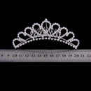 Women Girls Ladies Fashionable Rhinestone Tiara Headwear Hair Decor Wedding Birthday Party Supplies Silver