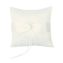 Satin Pocket Ring Pillow Faux Pearl Flower Cushion Wedding Party Anniversary Supplies Ivory