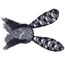 Masquerade Costume Party Black Rabbit Long Ears Headband with Lace Mask