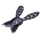 Masquerade Costume Party Black Rabbit Long Ears Headband with Lace Mask