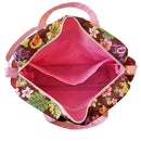Waterproof Convenient Adjustable Shoulder Strap Polyester Hawaii Style Diaper Nappy Nursery Changing Bag Mummy Handbag Pink + Brown