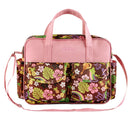 Waterproof Convenient Adjustable Shoulder Strap Polyester Hawaii Style Diaper Nappy Nursery Changing Bag Mummy Handbag Pink + Brown