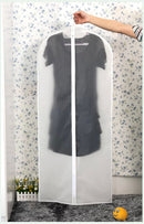 Waterproof Zippered Design Dustproof Protective Garment Bag Clear Clear 137cmx60cm