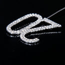 Crystal Rhinestone 20th Anniversary Cake Topper Party Birthday Favors Cake Decorating DIY Photo Props Silver