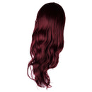 Sexy Women's Full Wigs Long Curly Wavy Wig - Wine Red