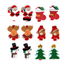 12pcs Cute Christmas Pattern Wooden Clips Clothespins Home Decor Kids Toy