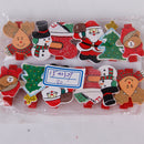 12pcs Cute Christmas Pattern Wooden Clips Clothespins Home Decor Kids Toy