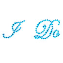 Cute Fashionable Rhinestone I Do Shoe Sticker Wedding Birthday Party Ornaments Blue