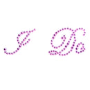 Cute Fashionable Rhinestone I Do Shoe Sticker Wedding Birthday Party Ornaments Pink
