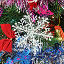 Plastic Snowflake Christmas Holiday Decoration Hanging Ornaments PACK OF 30PCS 11cm White