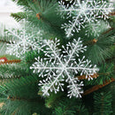 Plastic Snowflake Christmas Holiday Decoration Hanging Ornaments PACK OF 30PCS 11cm White